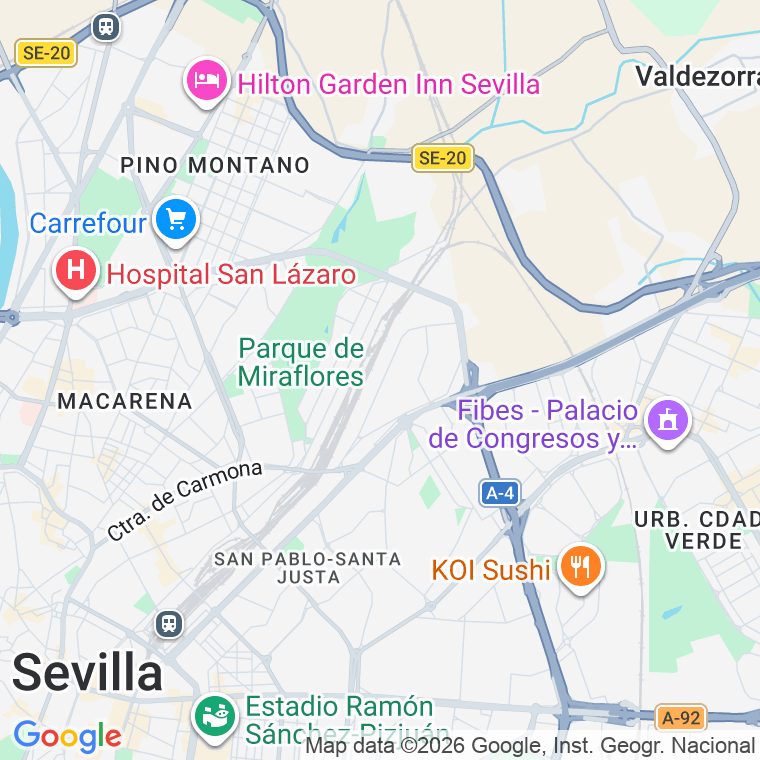 Código postal de Pedro Romero, Avenida en Sevilla