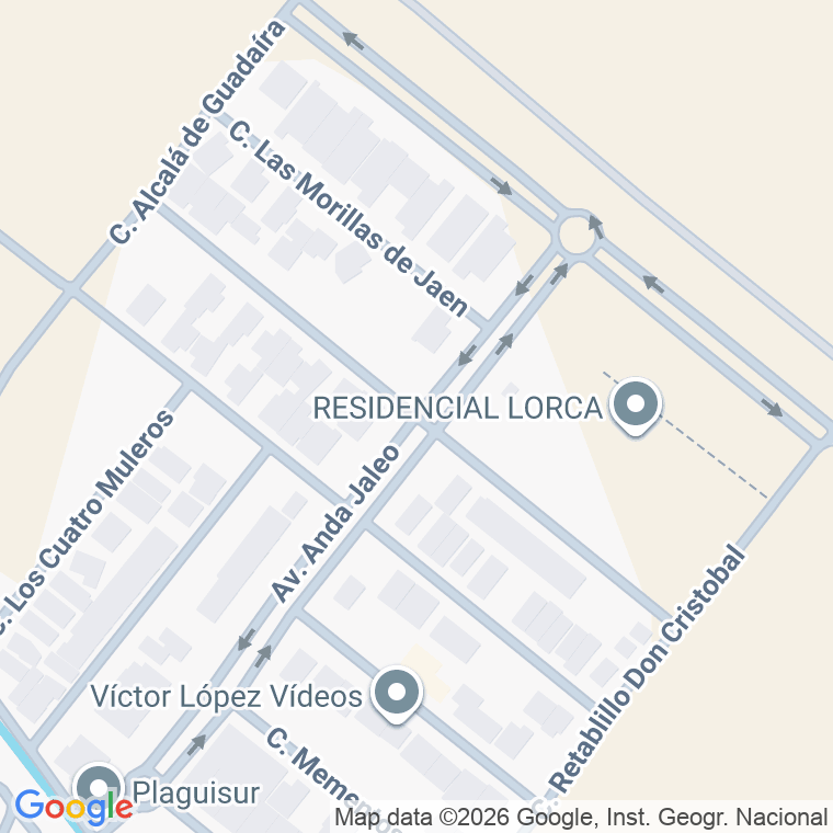 Código postal de Calle Poeta Fernando los Rios en Sevilla