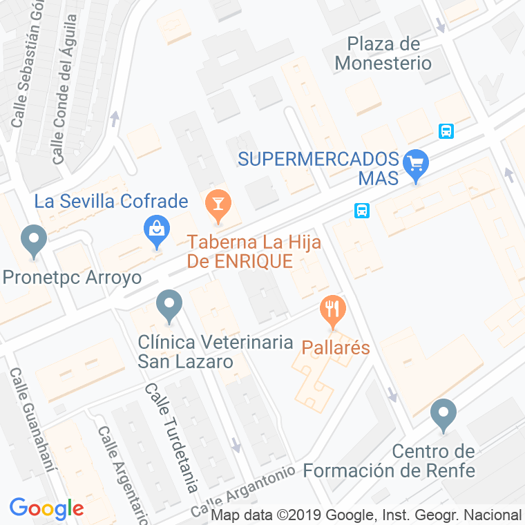 Código Postal calle Aorno en Sevilla
