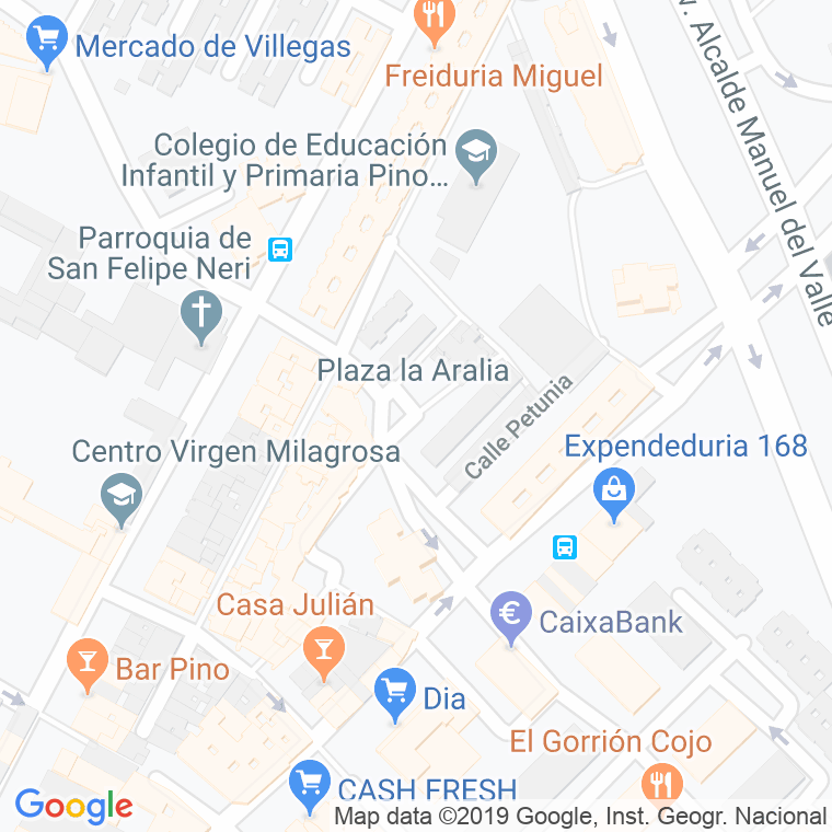 Código Postal calle Aralia, plaza en Sevilla