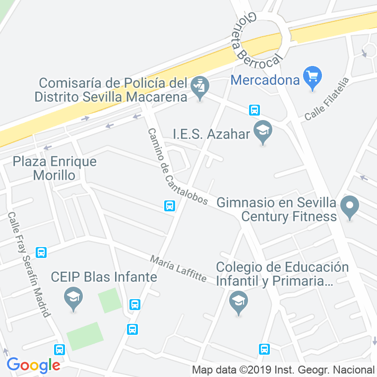 Código Postal calle Cantalobos, camino en Sevilla