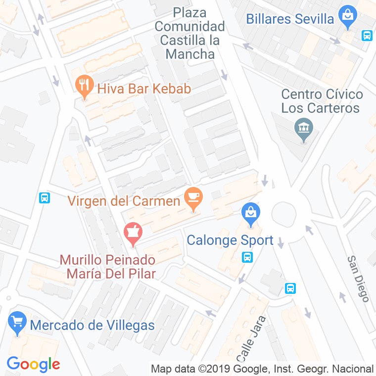 Código Postal calle Comunidad Aragonesa en Sevilla