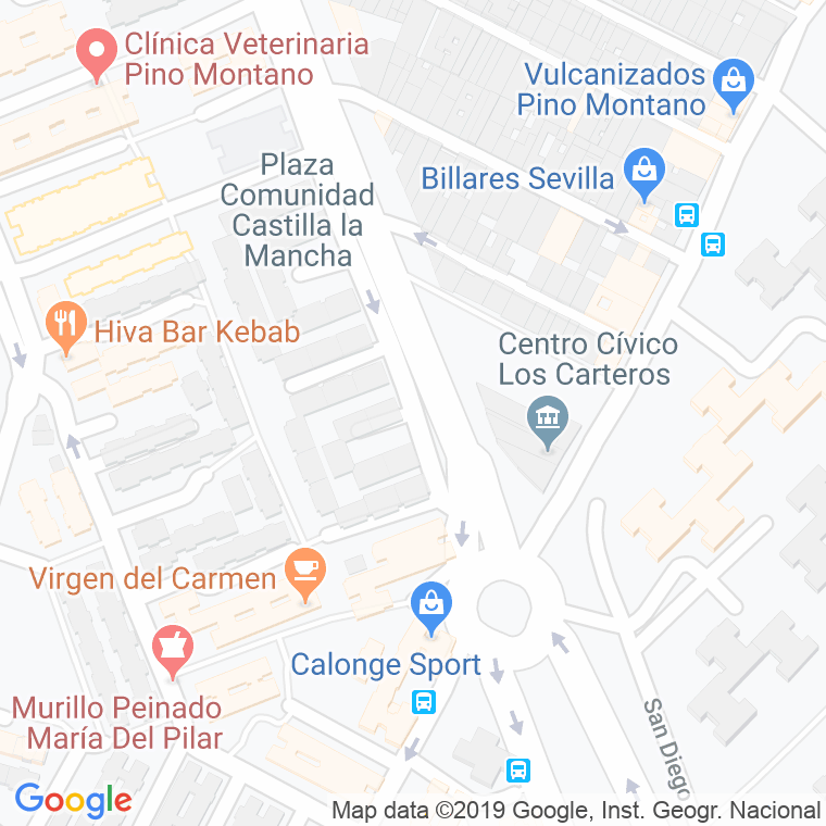 Código Postal calle Comunidad Balear, plaza en Sevilla