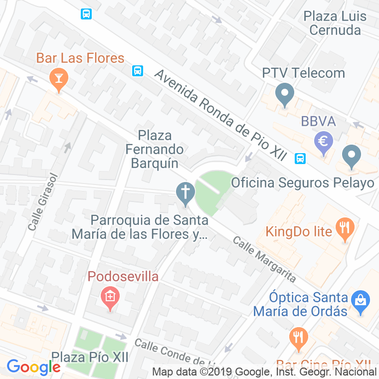 Código Postal calle Fernando Barquin, plaza en Sevilla