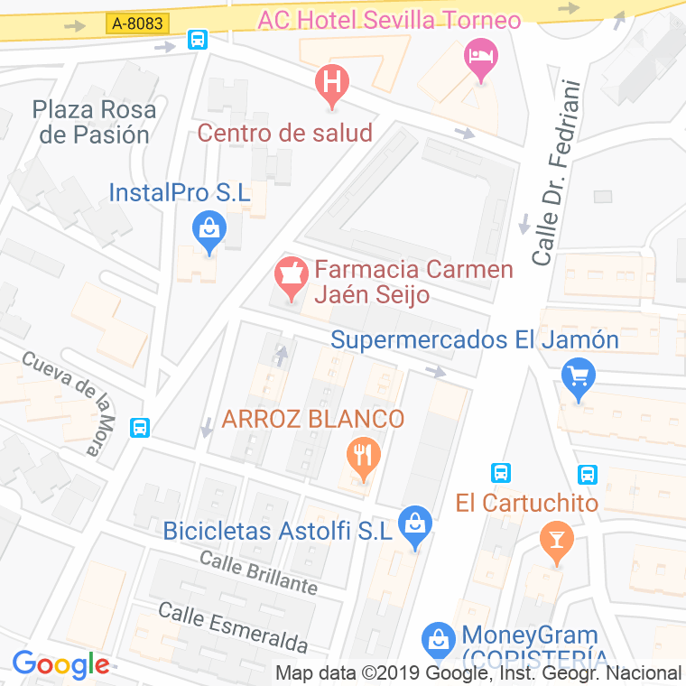 Código Postal calle Agata en Sevilla