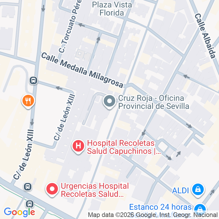 Código postal de Cruz Roja, Avenida (impares del 1 al Final) en Sevilla