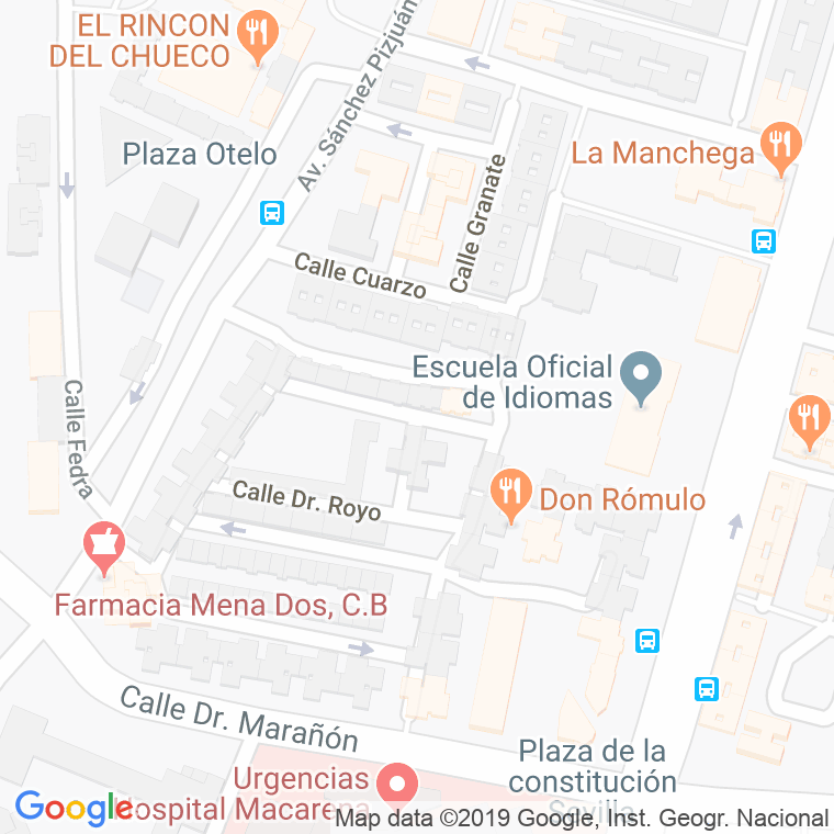 Código Postal calle Doctor Dominguez Rodiño en Sevilla