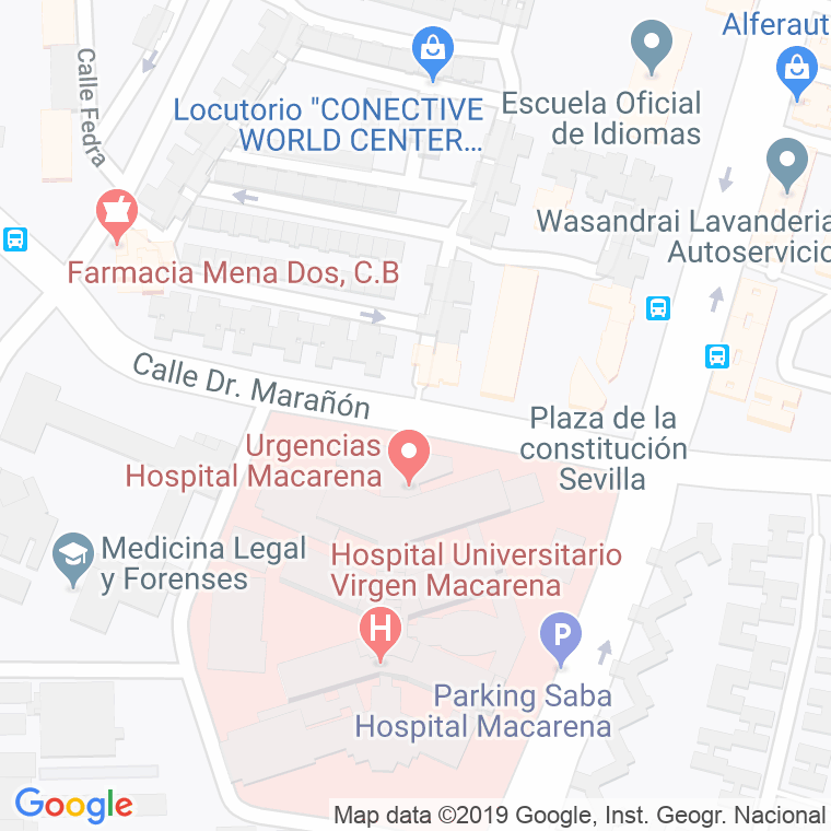 Código Postal calle Doctor Marañon en Sevilla