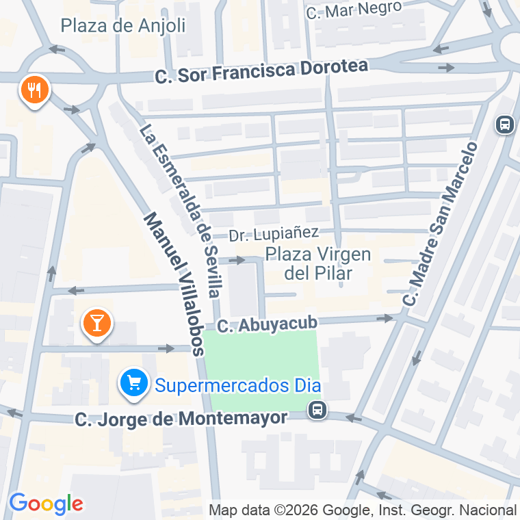 Código postal de Fernandez de Andrada en Sevilla