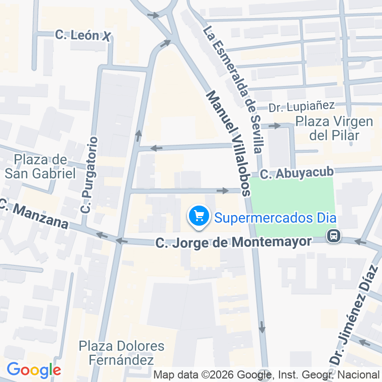 Código postal de Fray Luis de Granada en Sevilla