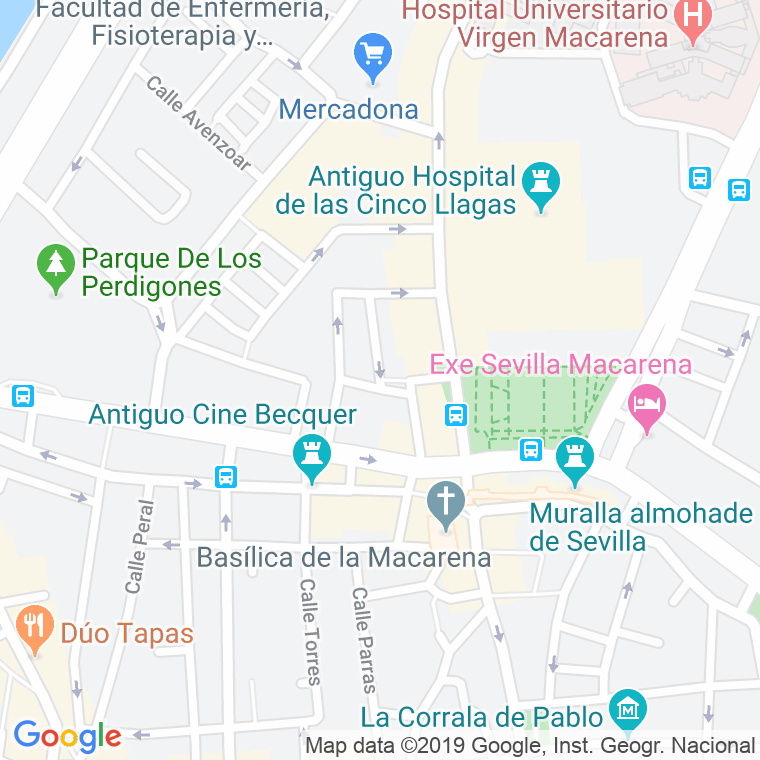 Código Postal calle Monederos en Sevilla - Codigopostalde.es