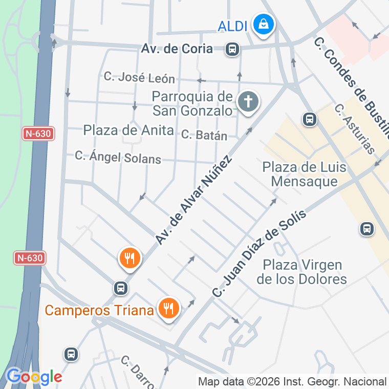Código postal de Alvar Nuñez, Avenida en Sevilla