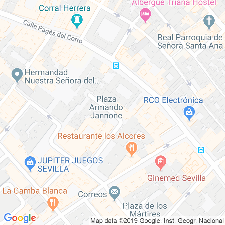 Código Postal calle Armando Jannone en Sevilla