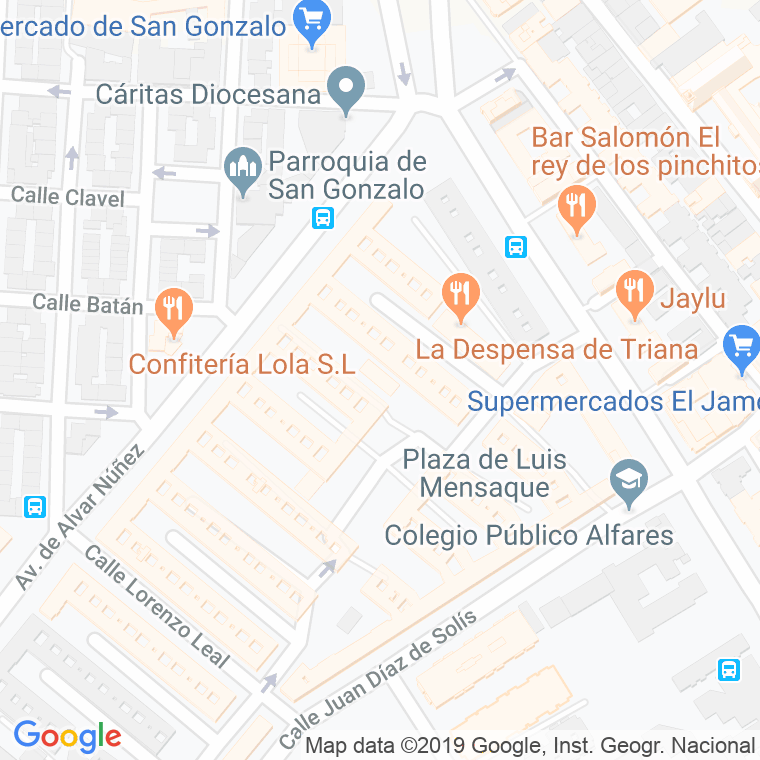 Código Postal calle Barriada El Tardon en Sevilla