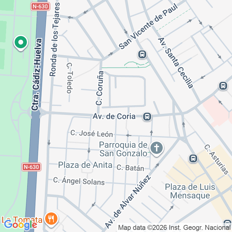Código postal de Coria, Avenida en Sevilla