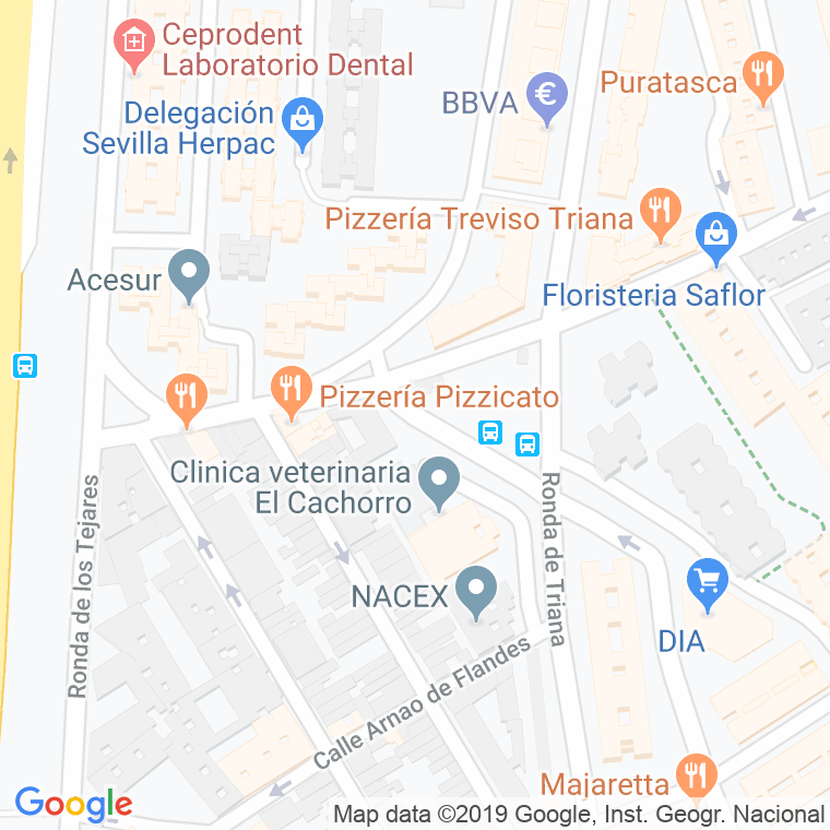 Código Postal calle Crucero Baleares en Sevilla