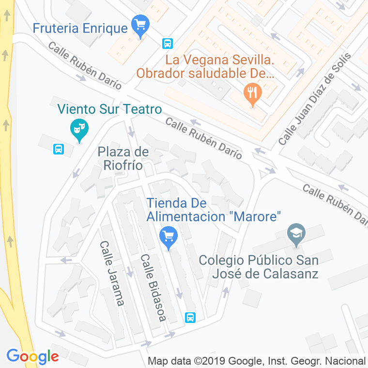 Código Postal calle Darro en Sevilla