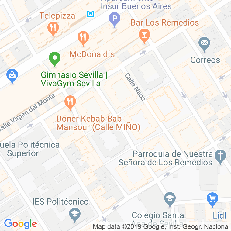 Código Postal calle Animas en Sevilla