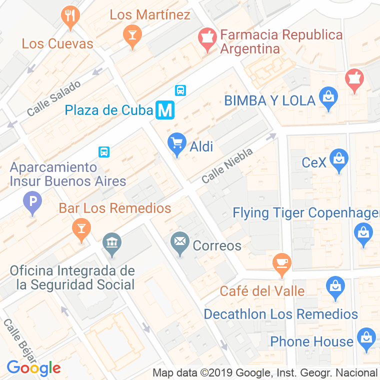 Código Postal calle Virgen De Setefilla en Sevilla