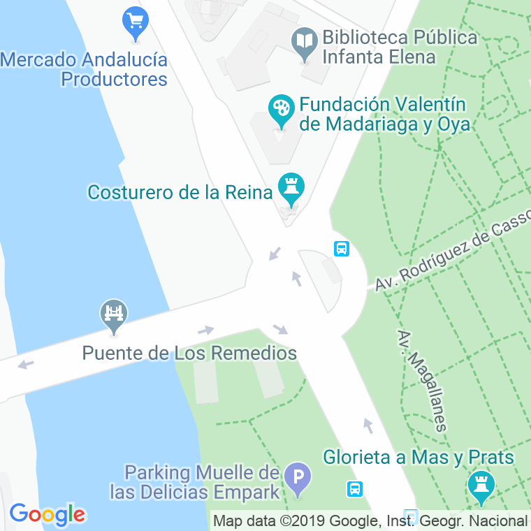 Código Postal calle Marineros, De Los, glorieta en Sevilla