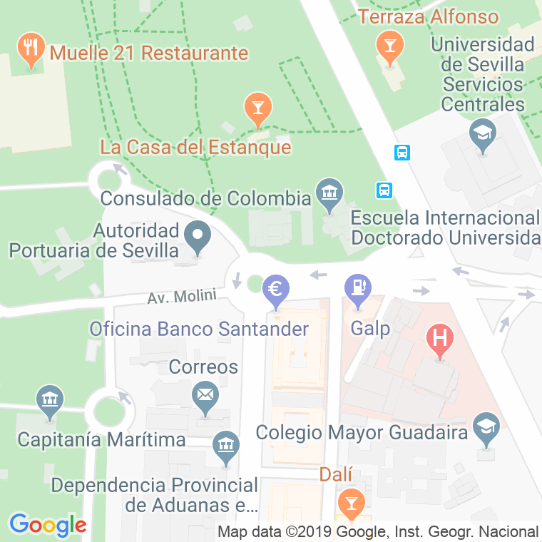 Código Postal calle Mejico, glorieta en Sevilla