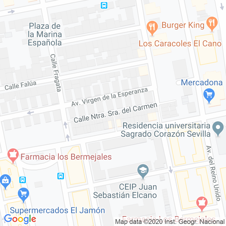 Código Postal calle Nuestra Señora Del Carmen en Sevilla