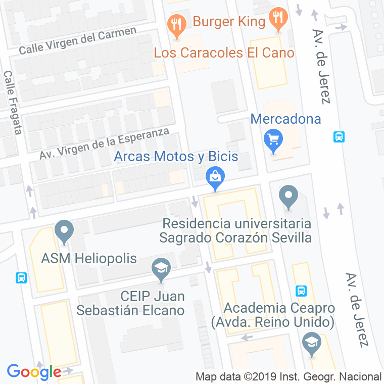 Código Postal calle Nuestra Señora Del Pilar en Sevilla