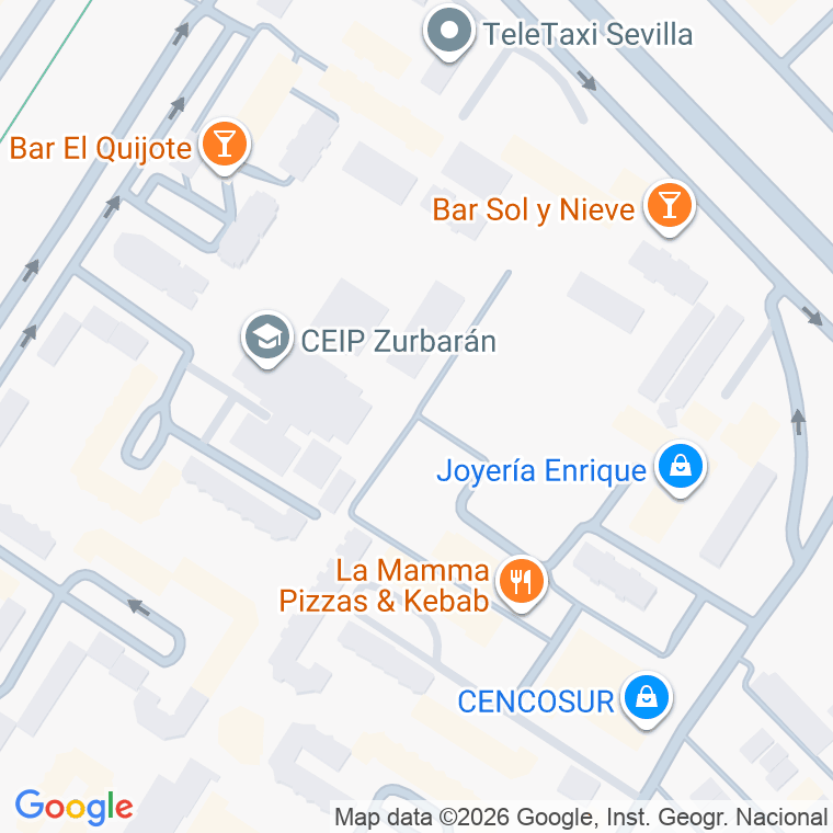 Código postal de Calle Asoc. Familiar la Oliva en Sevilla