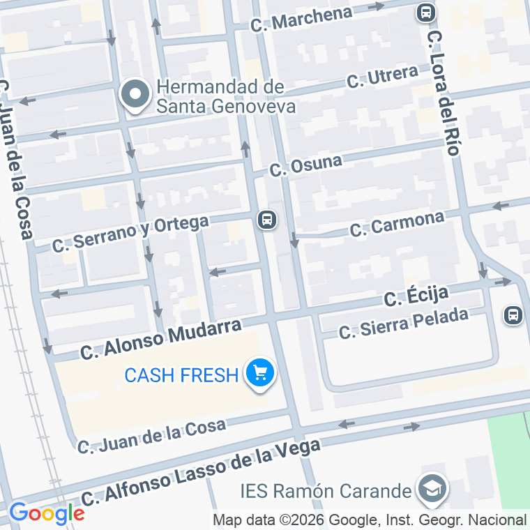 Código postal de Calle Juan de Lanuza en Sevilla