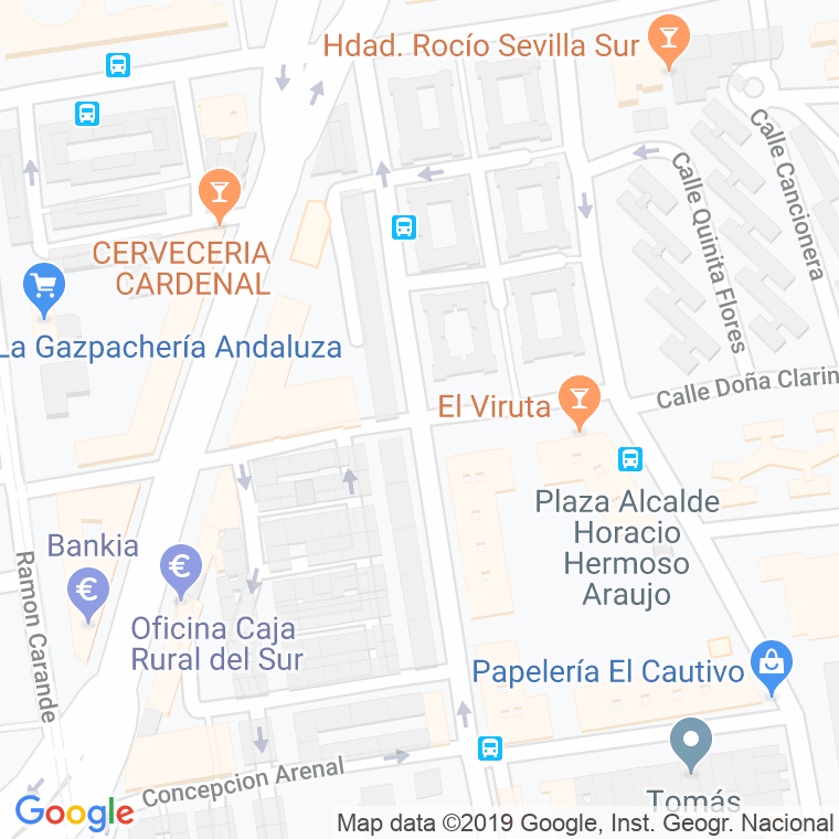Código Postal calle Alcalde Horacio Hermoso Araujo en Sevilla