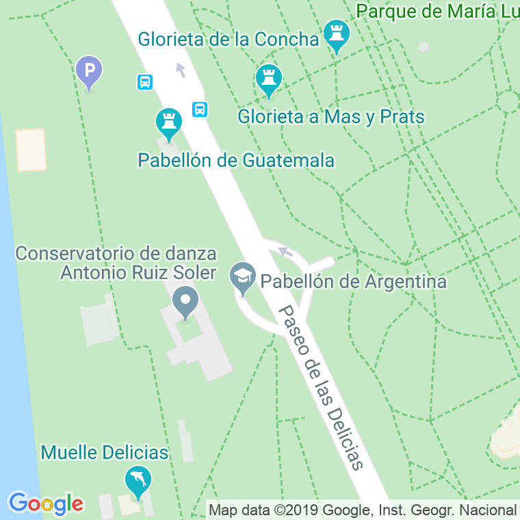 Código Postal calle Buenos Aires, glorieta en Sevilla