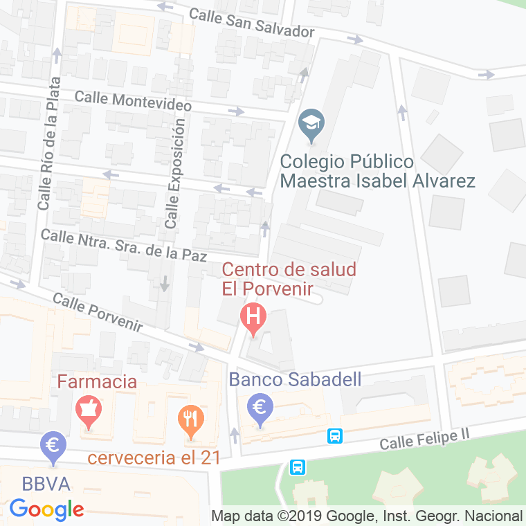 Código Postal calle Diego De La Barrera en Sevilla