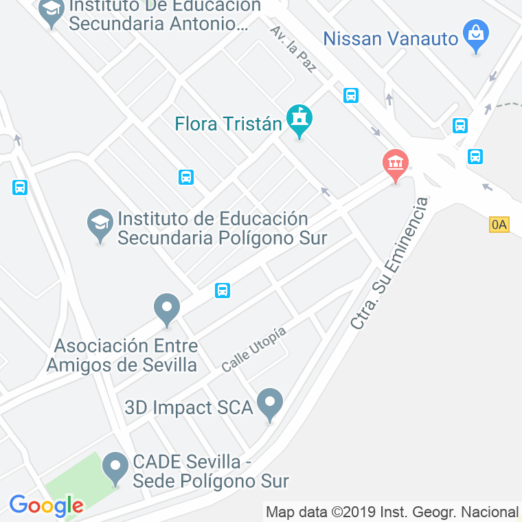 Código Postal calle Escultor Sebastian Santos en Sevilla