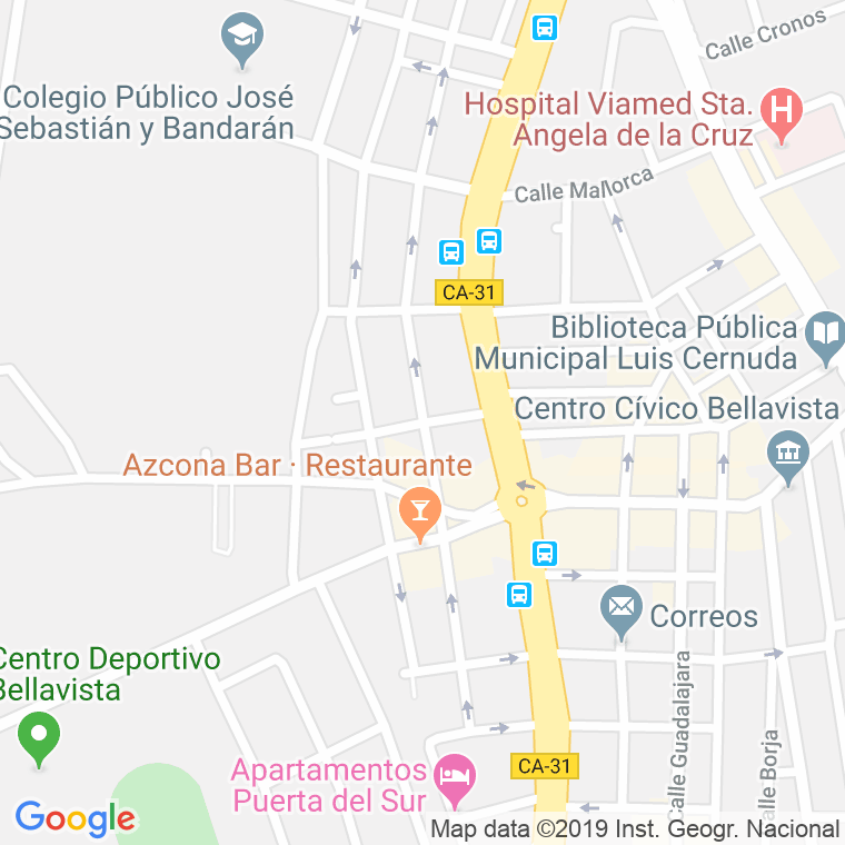 Código Postal calle Ambrosio De La Cuesta en Sevilla