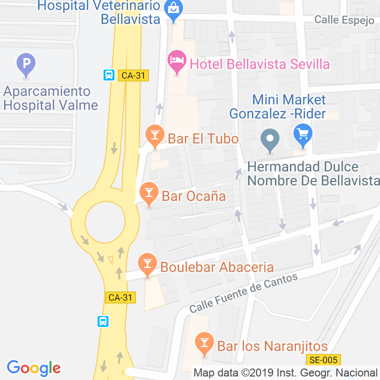Código Postal calle Cibeles en Sevilla