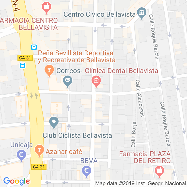 Código Postal calle Rosas en Sevilla
