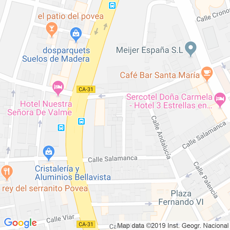 Código Postal calle Salamanca en Sevilla