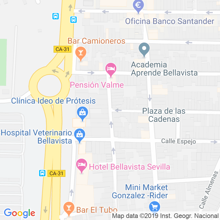 Código Postal calle Vigo en Sevilla
