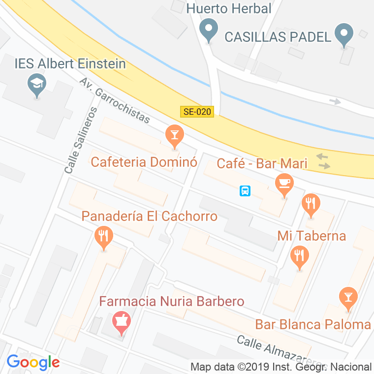 Código Postal calle Almadraberos en Sevilla