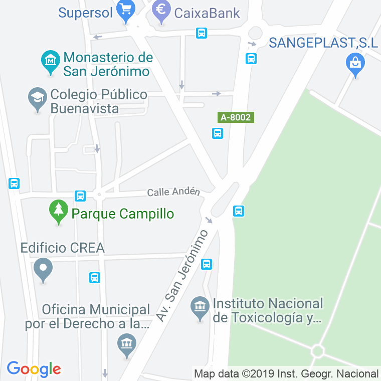 Código Postal calle Anden en Sevilla