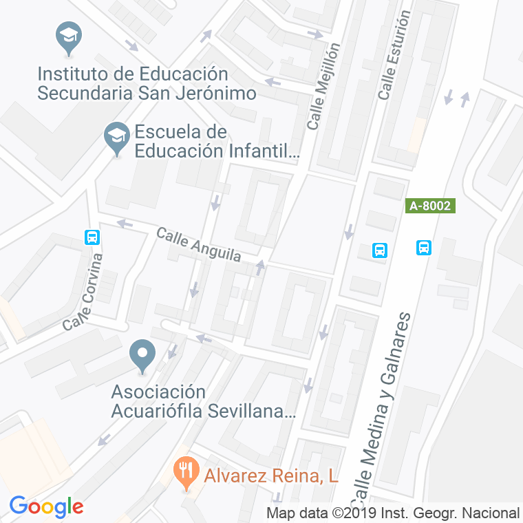 Código Postal calle Anguila en Sevilla