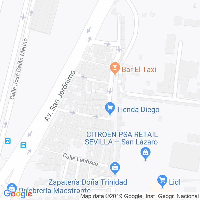 Código Postal calle Araucania en Sevilla