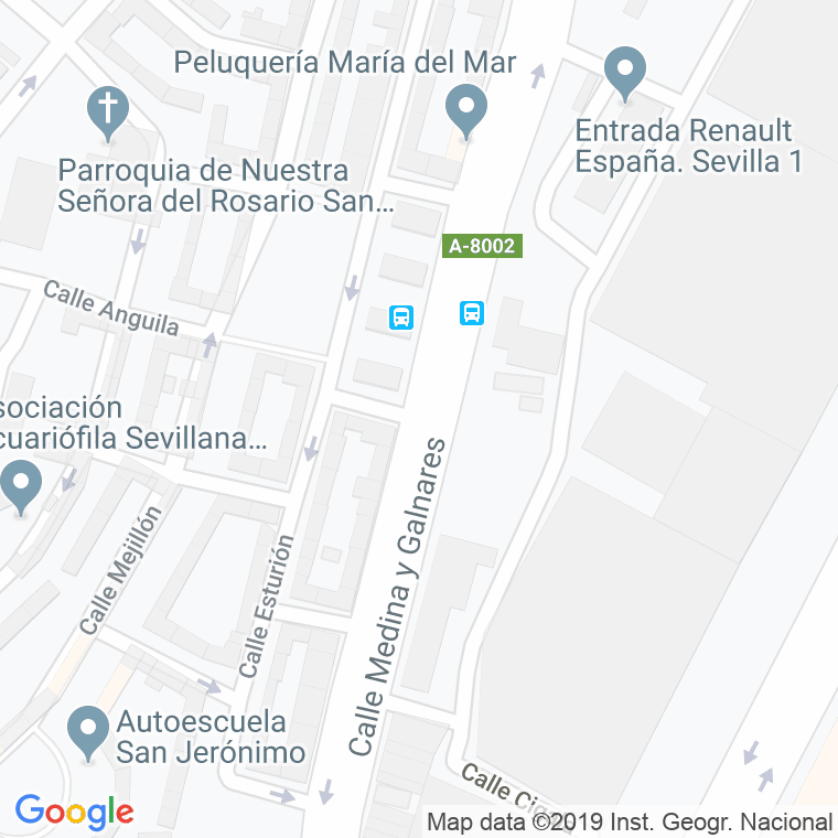 Código Postal calle Carpa en Sevilla