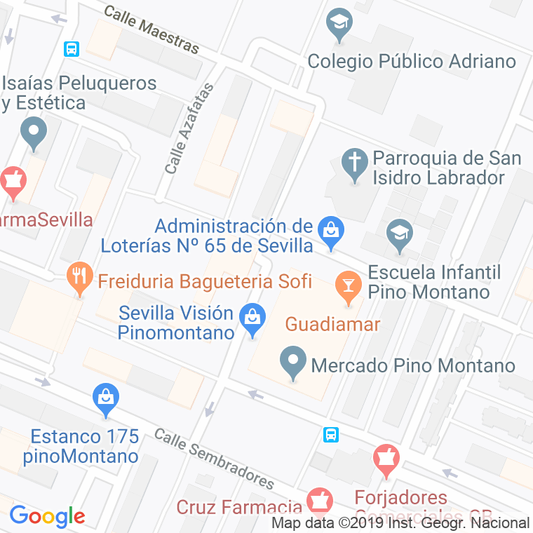 Código Postal calle Delineantes en Sevilla