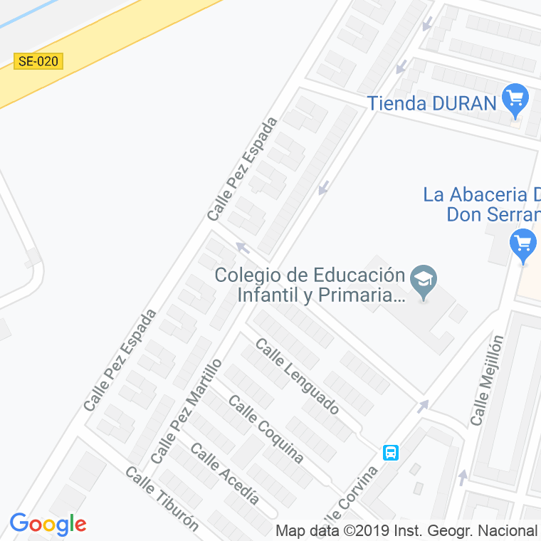 Código Postal calle Dorada en Sevilla