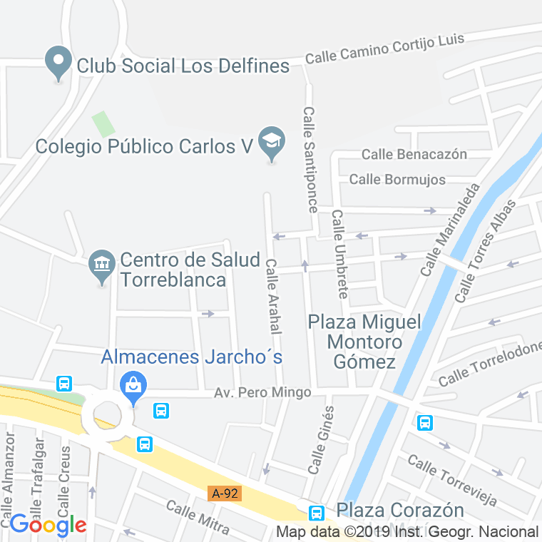 Código Postal calle Arahal en Sevilla
