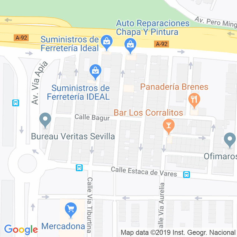 Código Postal calle Brunete en Sevilla