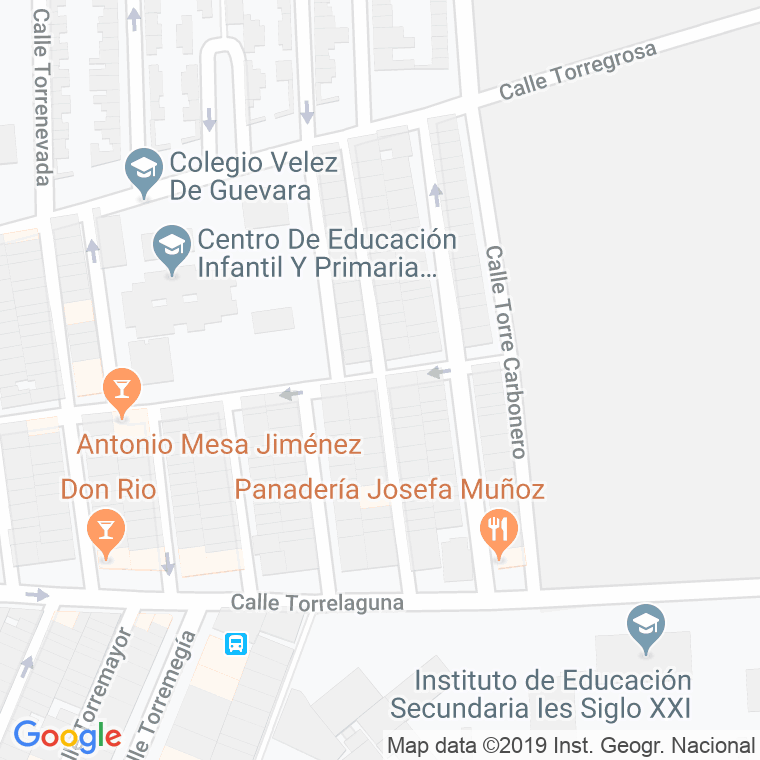 Código Postal calle Torre De Arcas en Sevilla