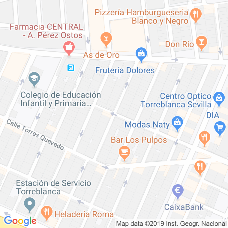 Código Postal calle Torrehermosa en Sevilla