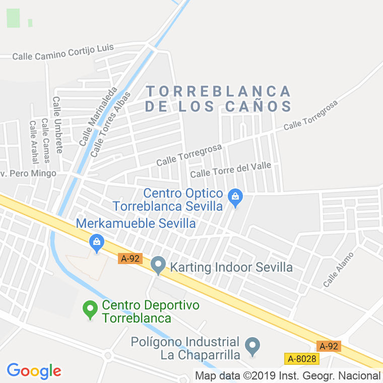 Código Postal calle Torrelaguna en Sevilla